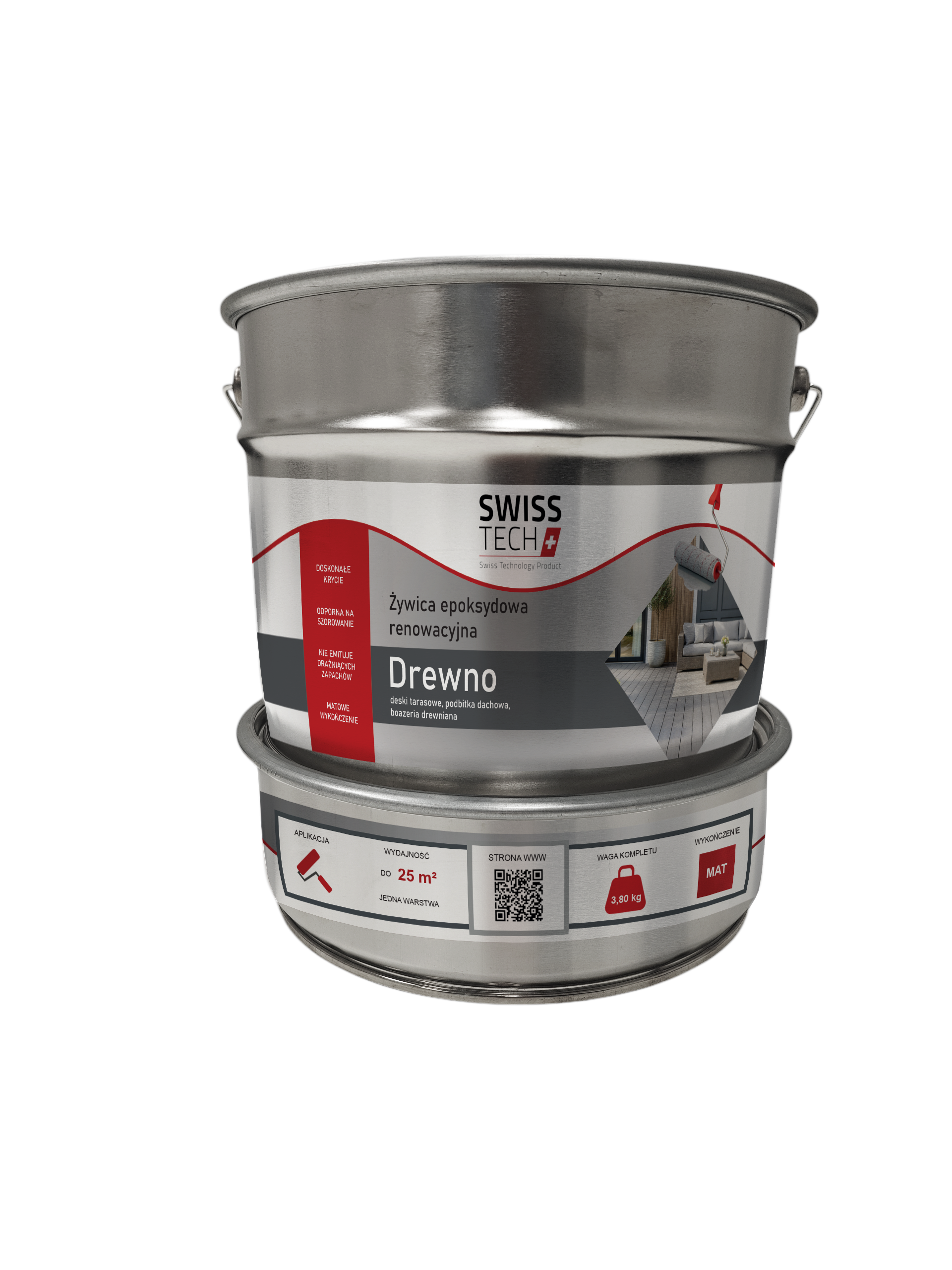 SWISS TECH – żywica renowacyjna do DREWNA 25m²